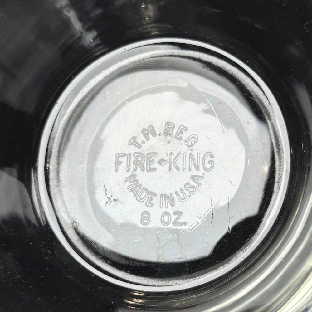 Vintage 4pc Fire-King Clear Glass Baking Casserole Set 1 - 1qt & 3 - 8oz Pieces